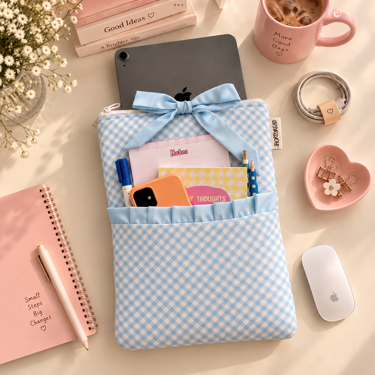 Blue Gingham - Ipad Sleeve