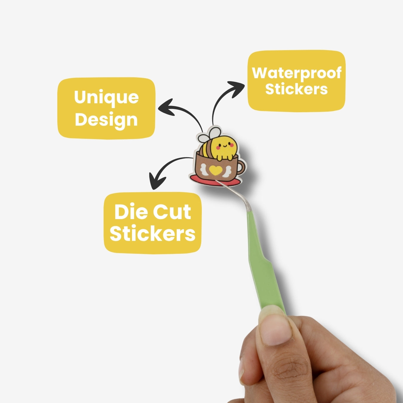Animals in Cup - Kawaii Sticker