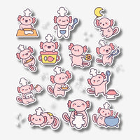 Cute Axolotl- Kawaii Sticker