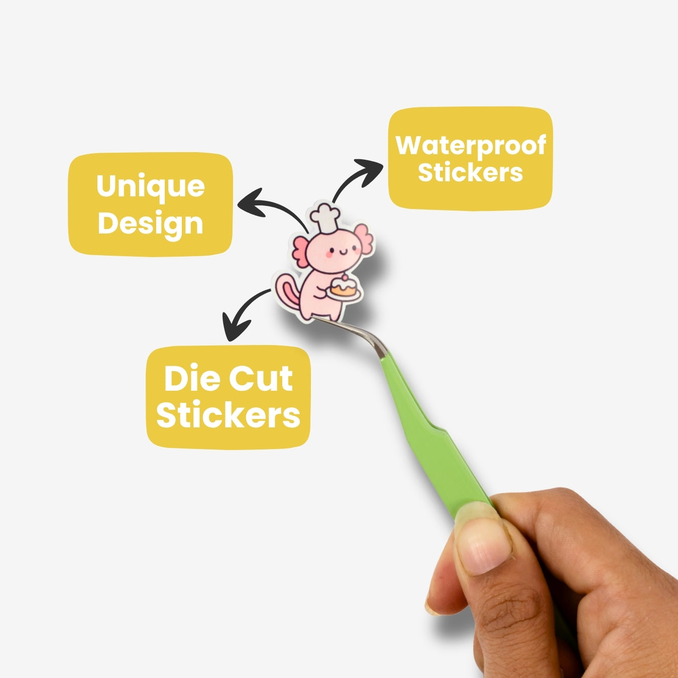 Cute Axolotl- Kawaii Sticker