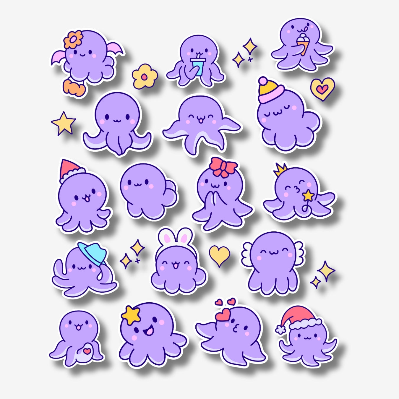 Cute Octopus - Kawaii Sticker