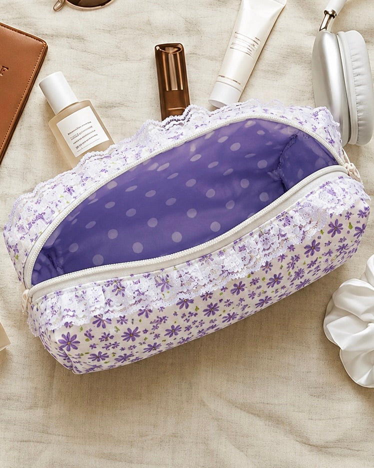 Purple Floral - Pouch
