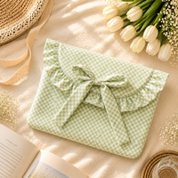 Laptop Sleeve-Green Gingham