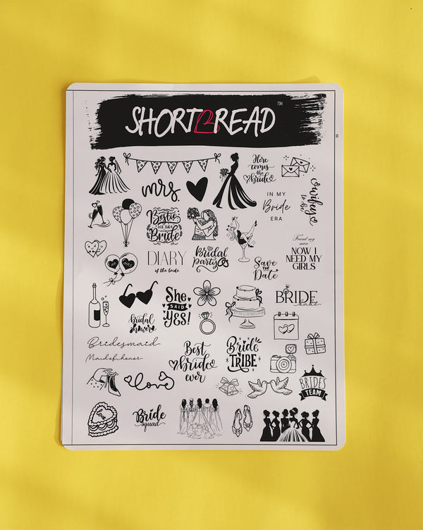 Bride & Bridesmaids Sticker Sheet