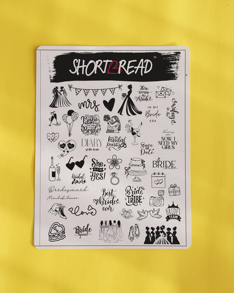 Bride & Bridesmaids Sticker Sheet – Shortbread