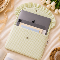 Laptop Sleeve-Green Gingham