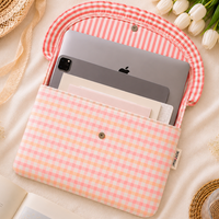 Laptop Sleeve-Green Gingham