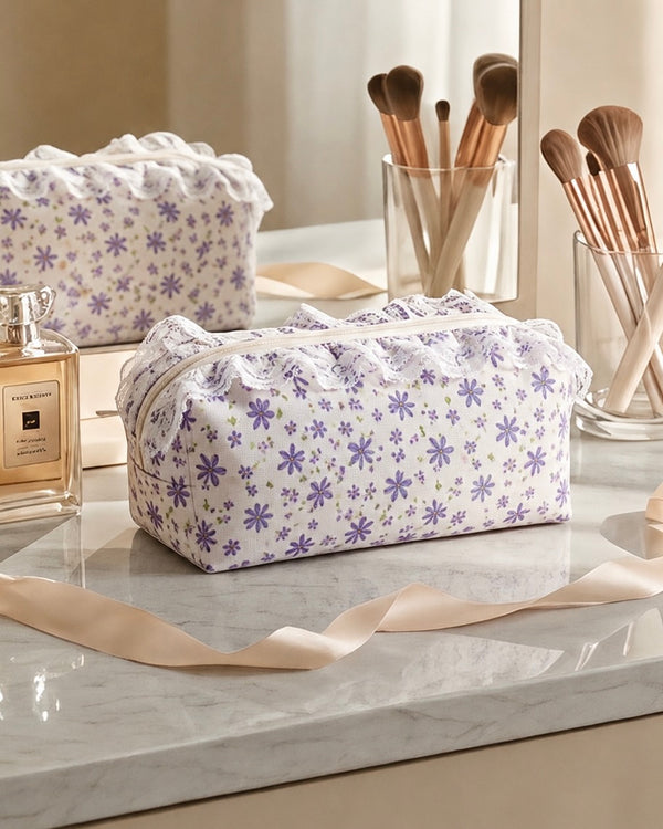 Purple Floral - Pouch