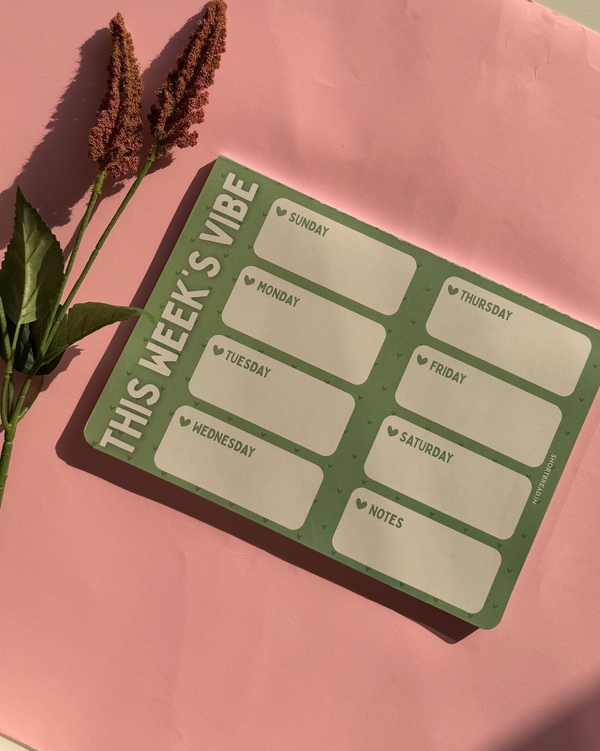Weekly Planner Pad Green