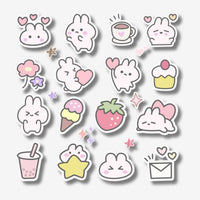 Green Bunny - Kawaii Sticker