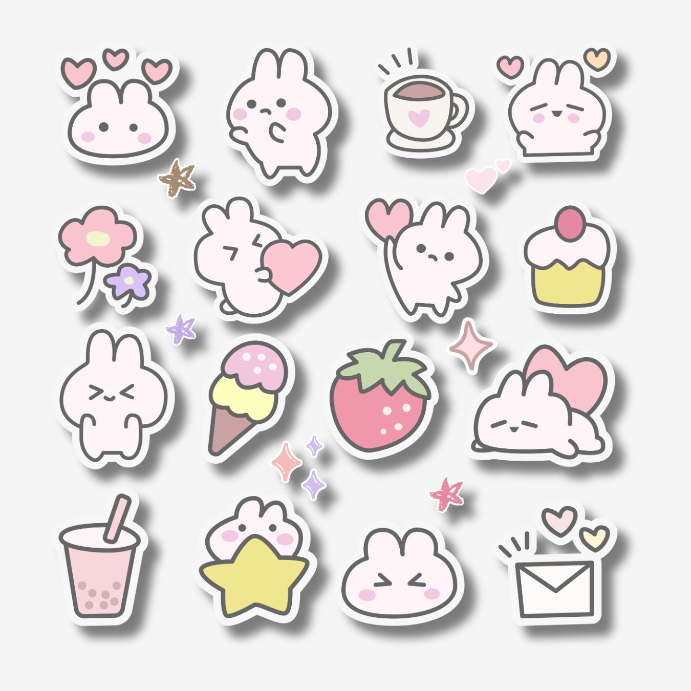Green Bunny - Kawaii Sticker