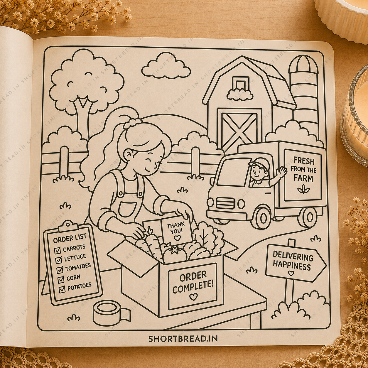 Country Farm - Coloring Book