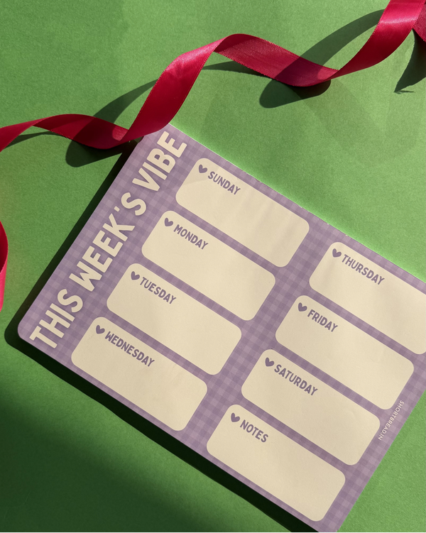 Weekly Planner Pad Purple