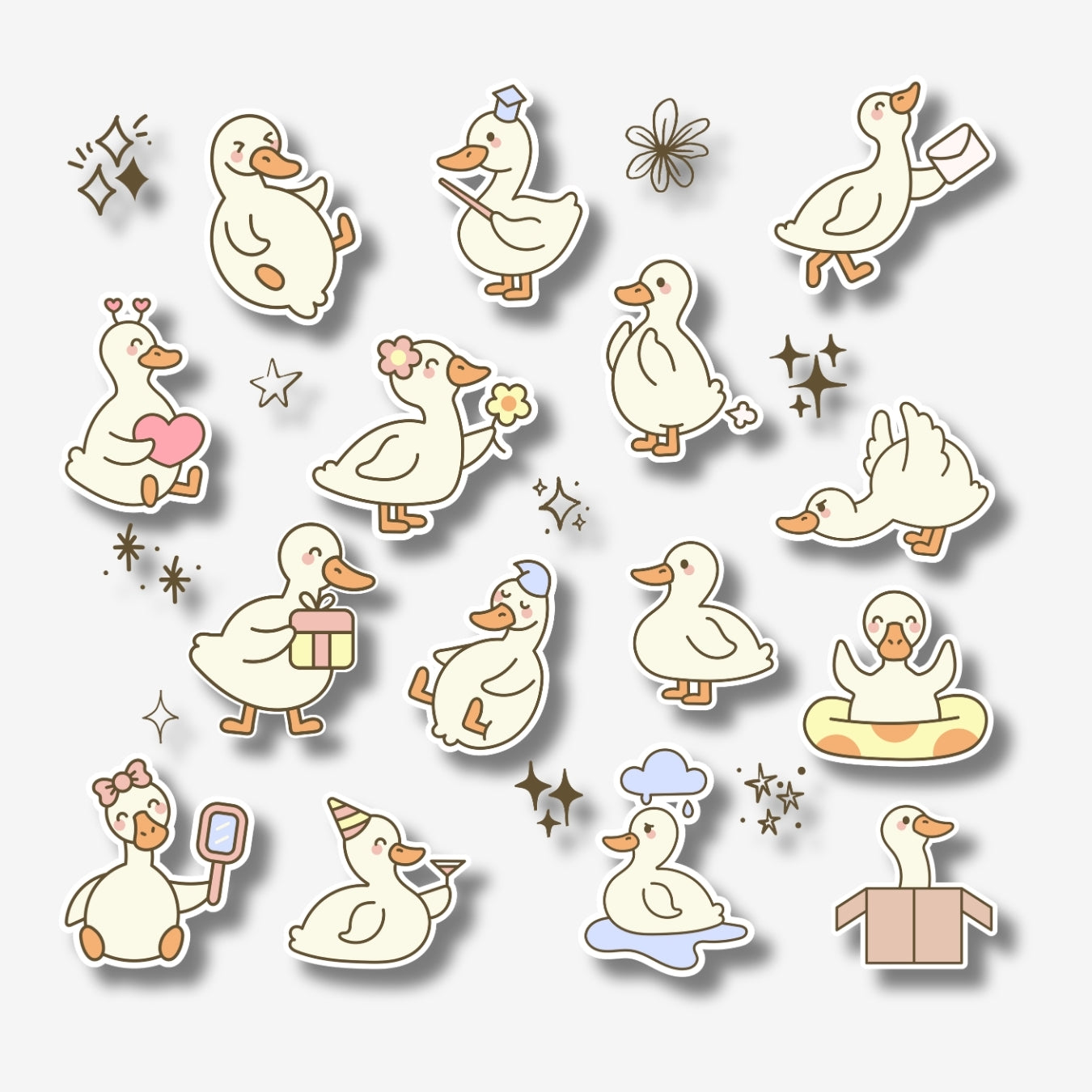 Cute Duck - Kawaii Sticker