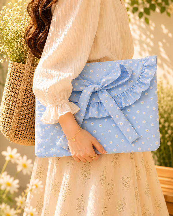 Laptop Sleeve-Blue Daisy