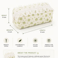 Green Floral - Pouch