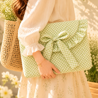 Laptop Sleeve-Green Gingham