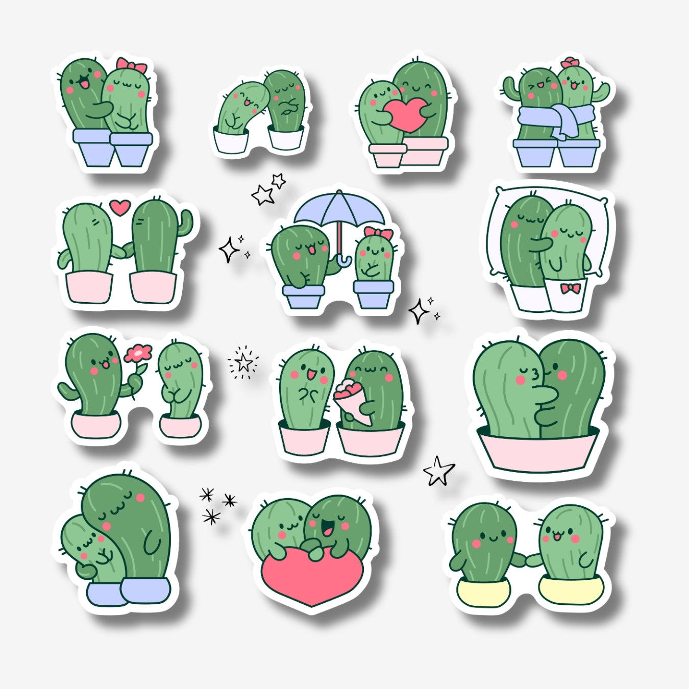 Cute Cactus - Kawaii Sticker