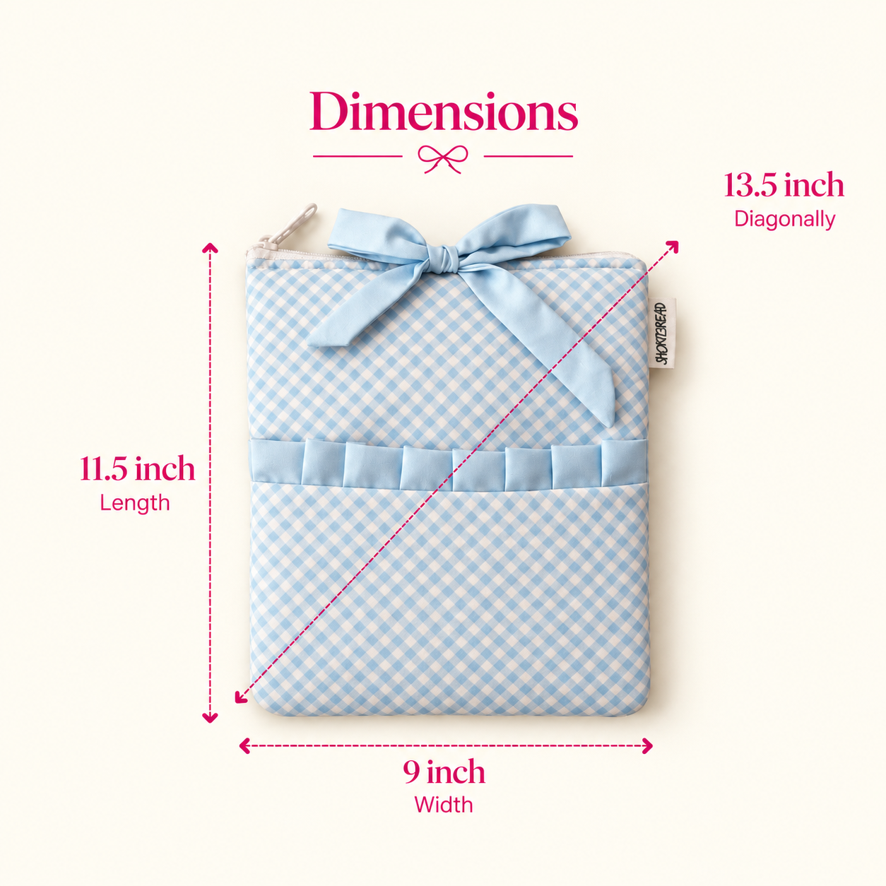 Blue Gingham - Ipad Sleeve