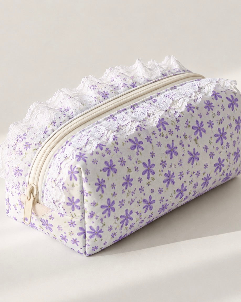 Purple Floral - Pouch