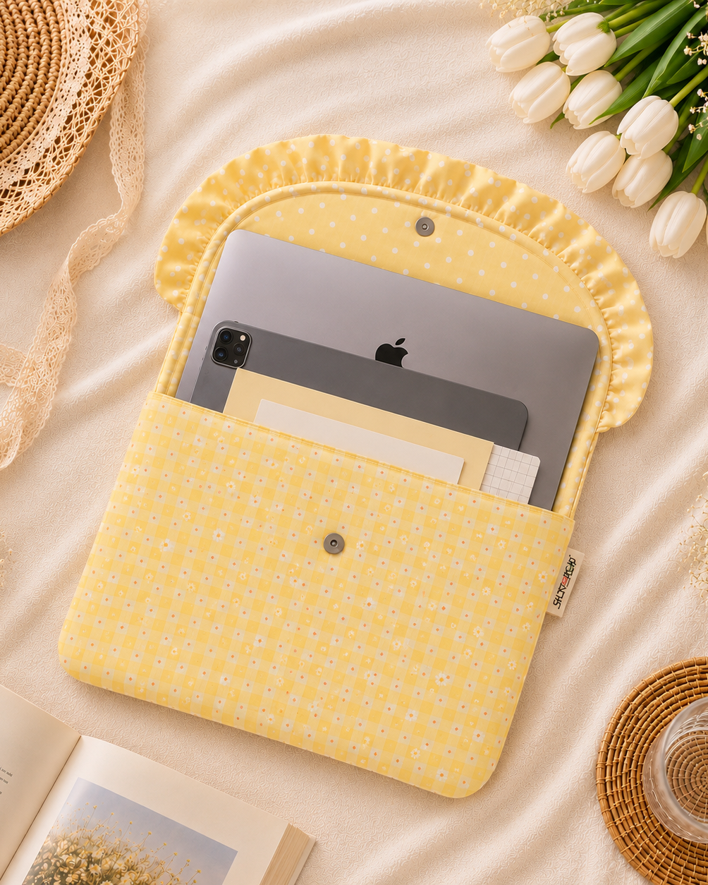 Laptop Sleeve-Yellow Floral