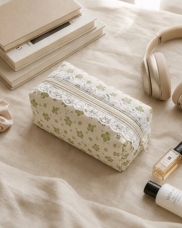 Green Floral - Pouch