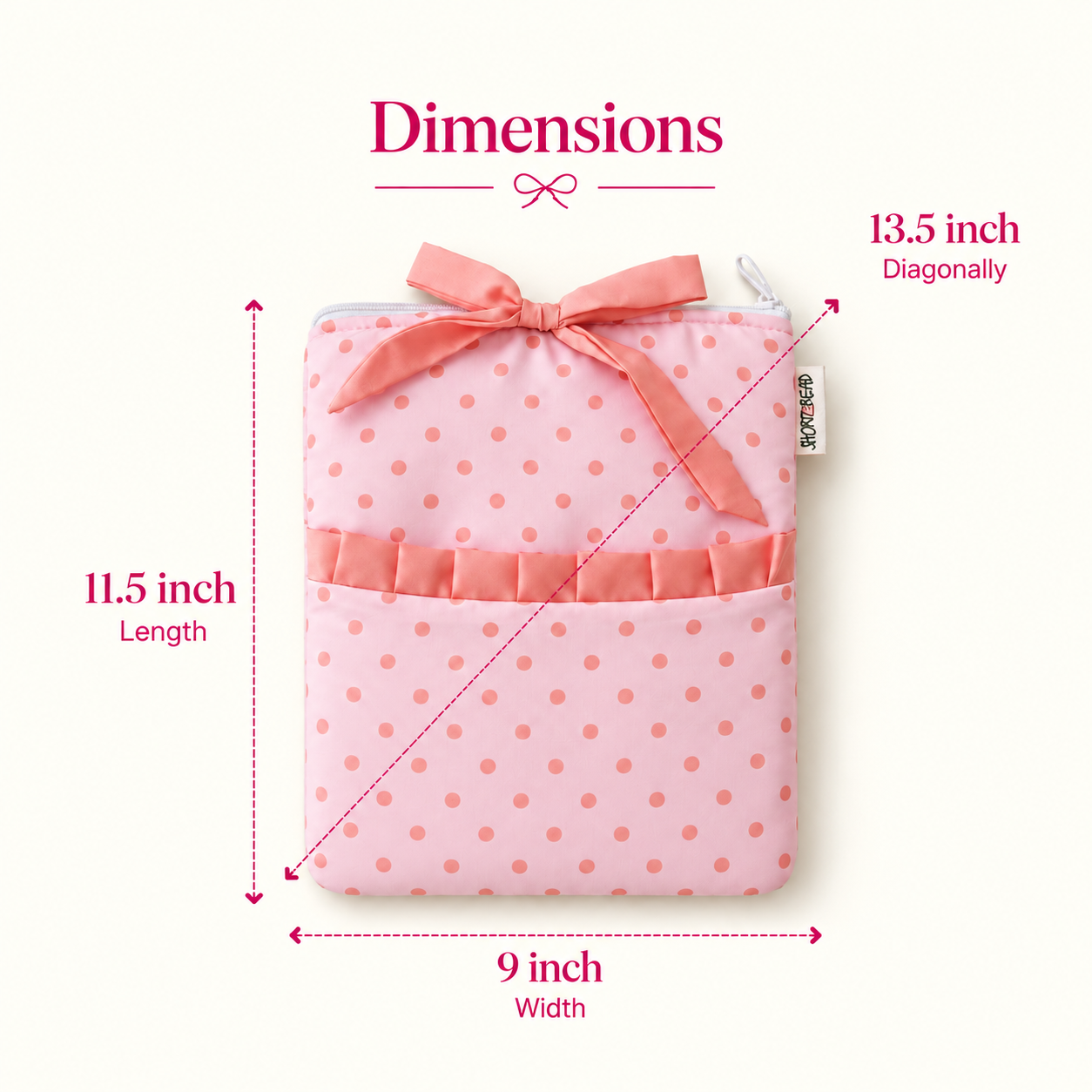 Orange & Pink Polka - Ipad Sleeve