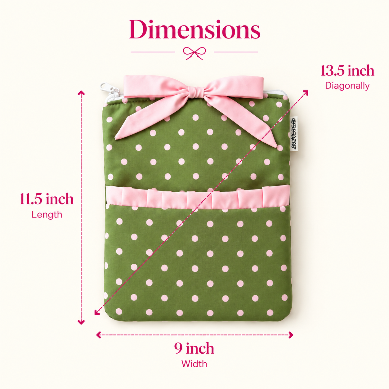 Green Polka - Ipad Sleeve