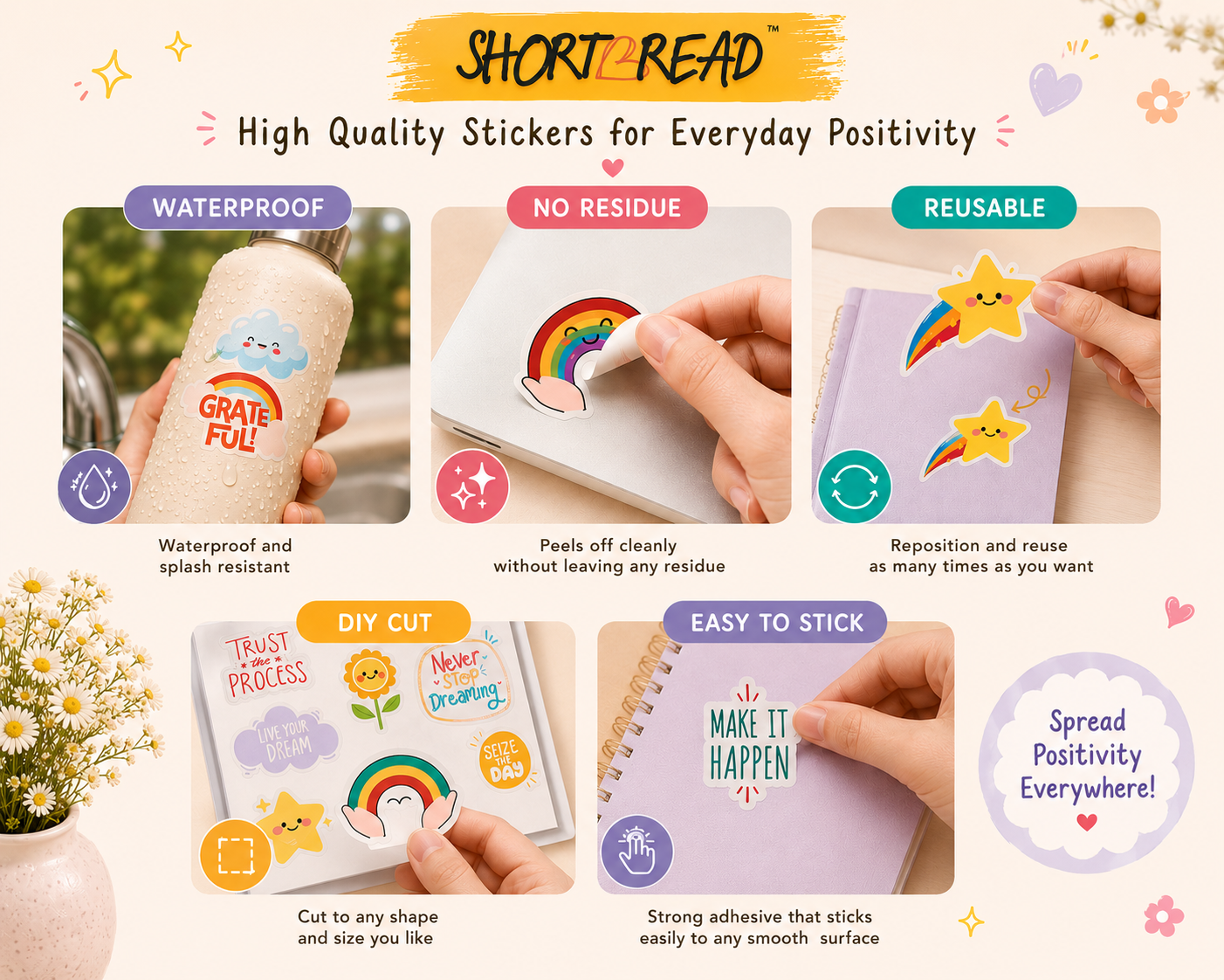 Positive Vibes Sticker Sheet