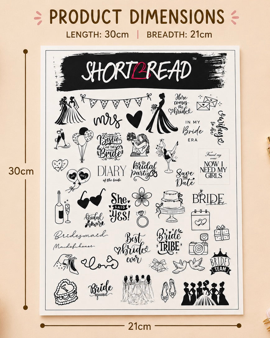 Bride & Bridesmaids Sticker Sheet
