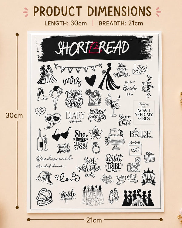 Bride & Bridesmaids Sticker Sheet