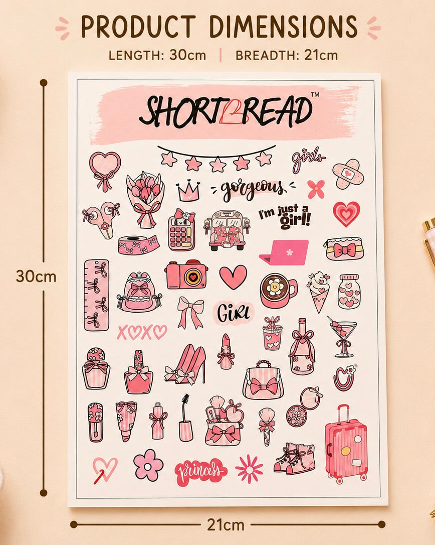 Pretty in Pink Sticker Sheet