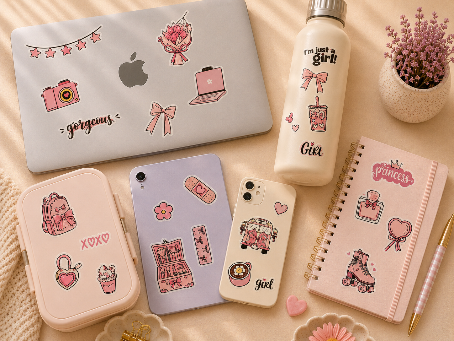 Pretty in Pink Sticker Sheet