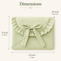 Laptop Sleeve-Green Gingham
