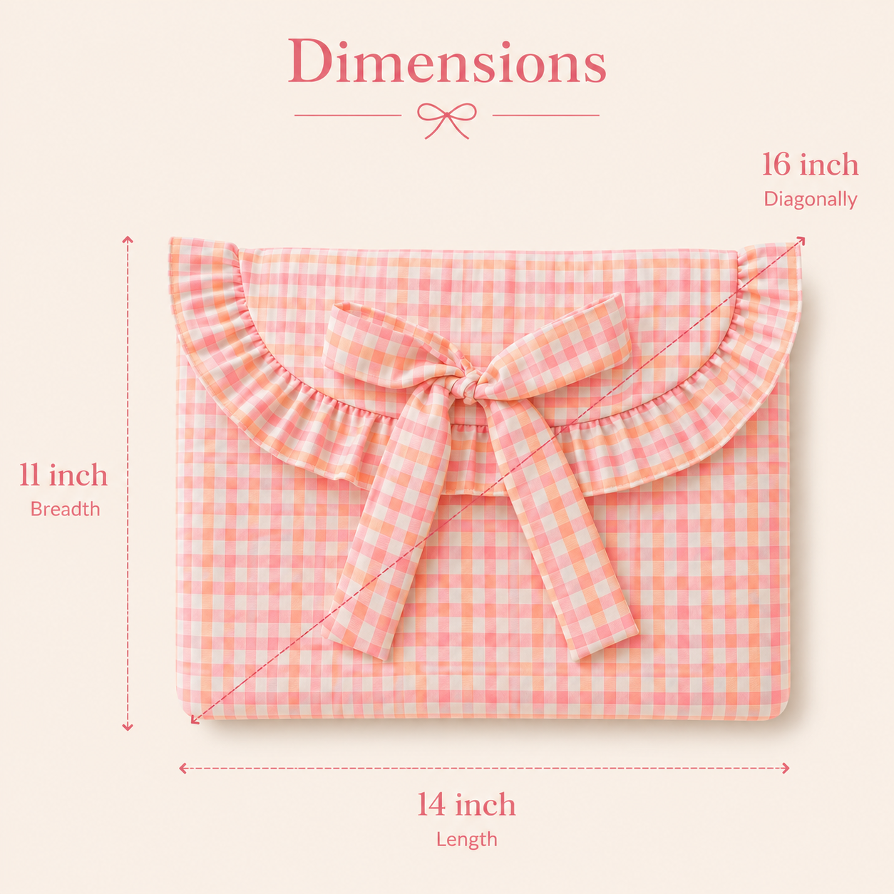 Laptop Sleeve-Green Gingham