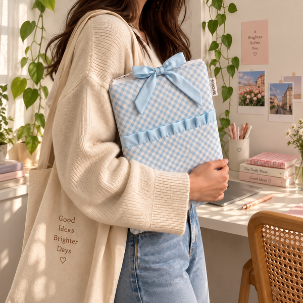 Blue Gingham - Ipad Sleeve