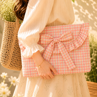 Laptop Sleeve-Green Gingham