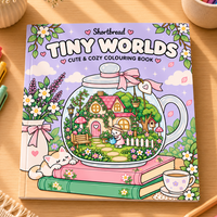 Tiny Worlds - Adult Coloring Books