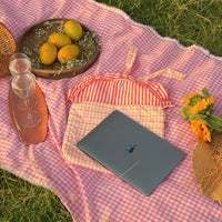 Laptop Sleeve-Orange Gingham
