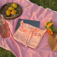 Laptop Sleeve-Orange Gingham