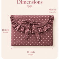 Laptop Sleeve- Brown and Pink Polka
