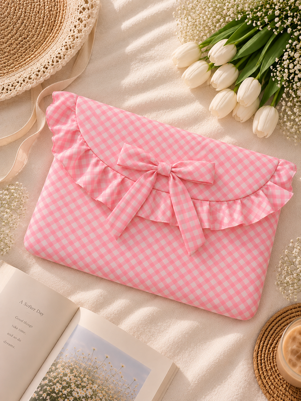 Laptop Sleeve-Pink Gingham
