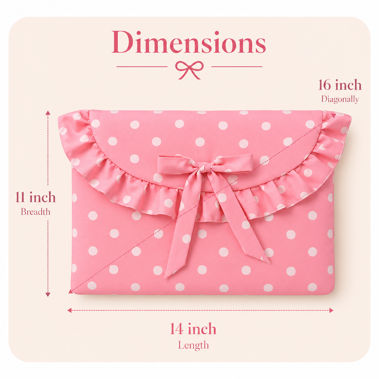 Laptop Sleeve- Pink Polka
