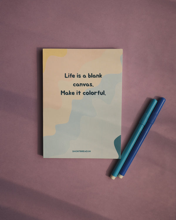Life Is a Blank Canvas Mini Notebook - Creative Journal