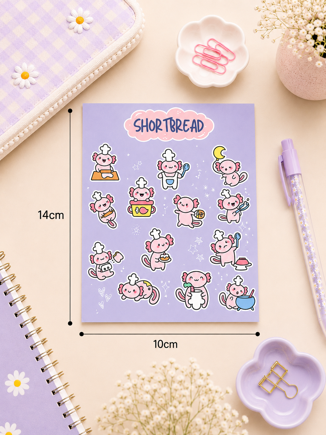 Cute Axolotl- Kawaii Sticker