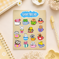 Animals in Cup - Kawaii Sticker