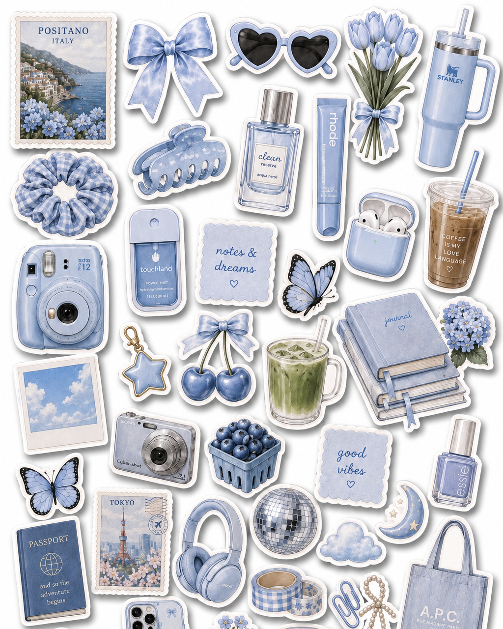 Baby blue  - Journal Stickers
