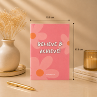 Believe and Achieve Mini Notebook - Goal Getter Journal