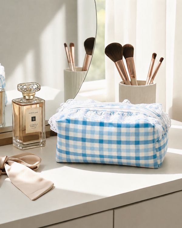 Blue Checks - Pouch