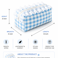 Blue Checks - Pouch
